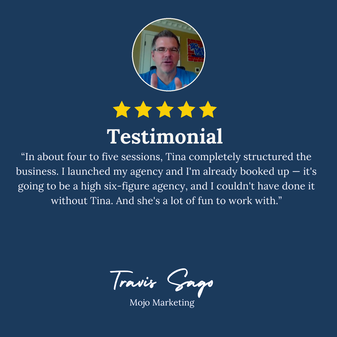 Testimonial card: Travis Sago